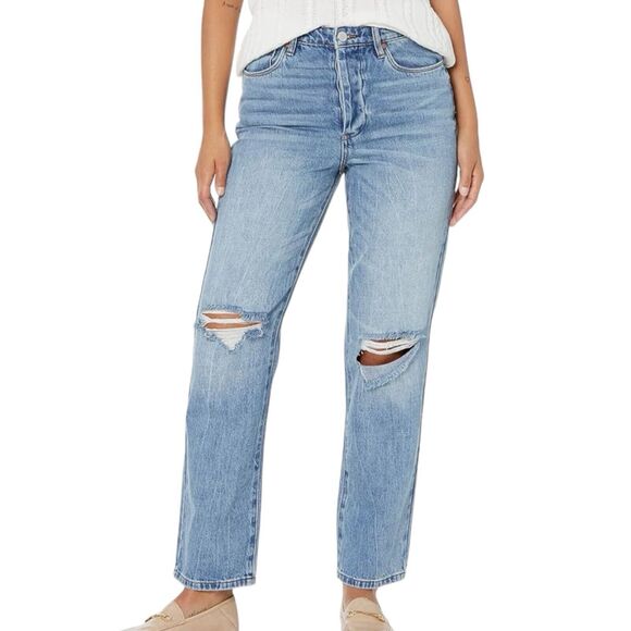 Blank NYC In Over It Ribcage High Rise Distressed Ripped Cropped Jeans Size 27 - Picture 1 of 11